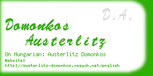 domonkos austerlitz business card